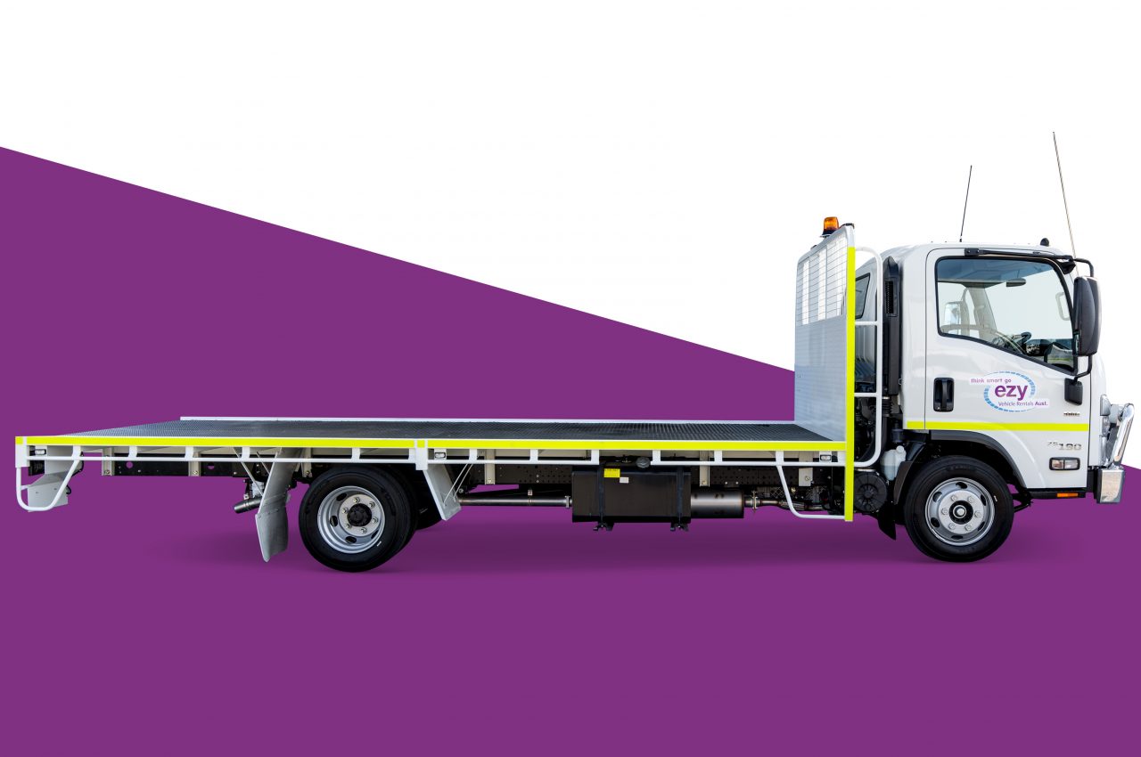 Ezy Vehicle Rentals Isuzu Flatbed Truck available to hire